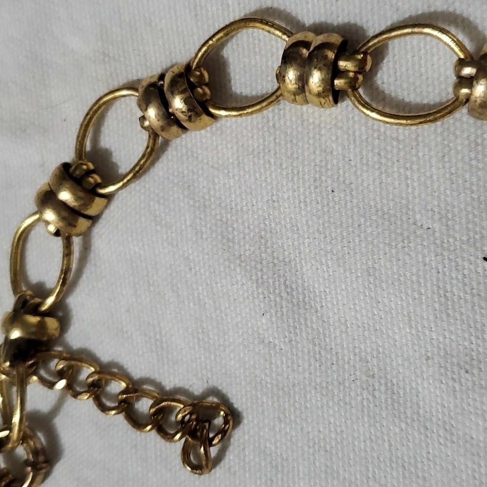 J.CREW Gold Tone FAN FRINGE Statement Necklace - Picture 3 of 6